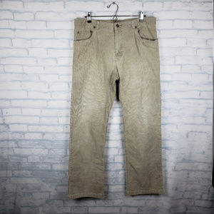 Prana corduroy pants 36 tan E2